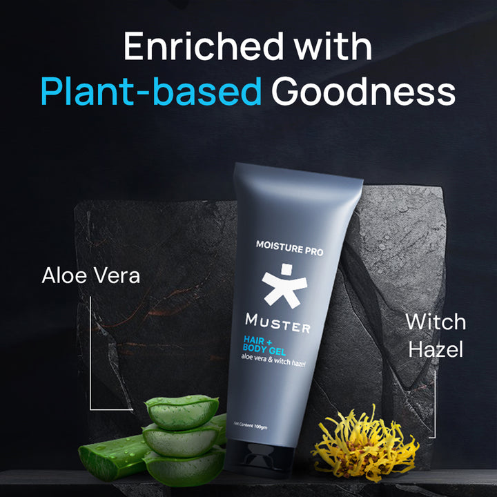 Aloe Vera Gel For Skin & Hair, 100 ml | Goodness of Aloe Vera and Witch hazel